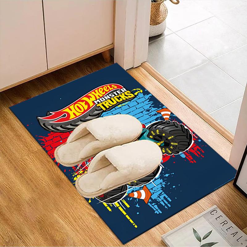 Mon-ster Truck Adventure Floor Mat for Living Room, Game Rooms, Office, Bedroom, Office Floor Mat Playful Design, Christmas fan gifts