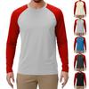 Herre Kontrastfarget Raglan Langermet Sportstopp