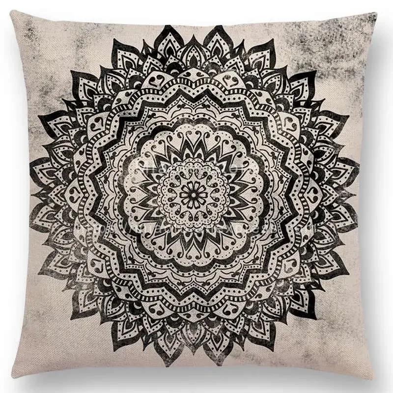 Neuer verträumter Regenbogen Boho Wunderschöne Mandalas Freier Geist Savanne Drucke Goldene Nächte Seelen Kissenbezug Sofa Überwurf Kissenhülle