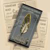 Vintage Feather Gold Stamped Metal Bookmark with Metal Chain Pendant Exquisite Bookmark Book Page Divider Office Stationery