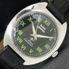 HAND-WINDING VINTAGE HMT JAWAN INDIAN MENS BLACK COLOR DIAL WATCH A700264-5 R202-a700264