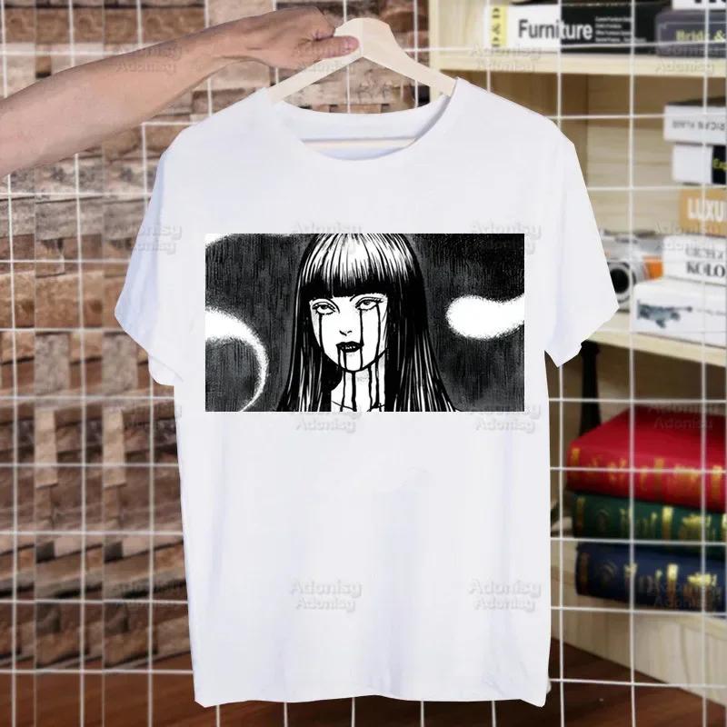 Junji Ito Tomie Shintaro Kago Horror Japan Manga Streetwear T Shirt Harajuku TShirts Short Sleeve Casual T-Shirt Tops Tees