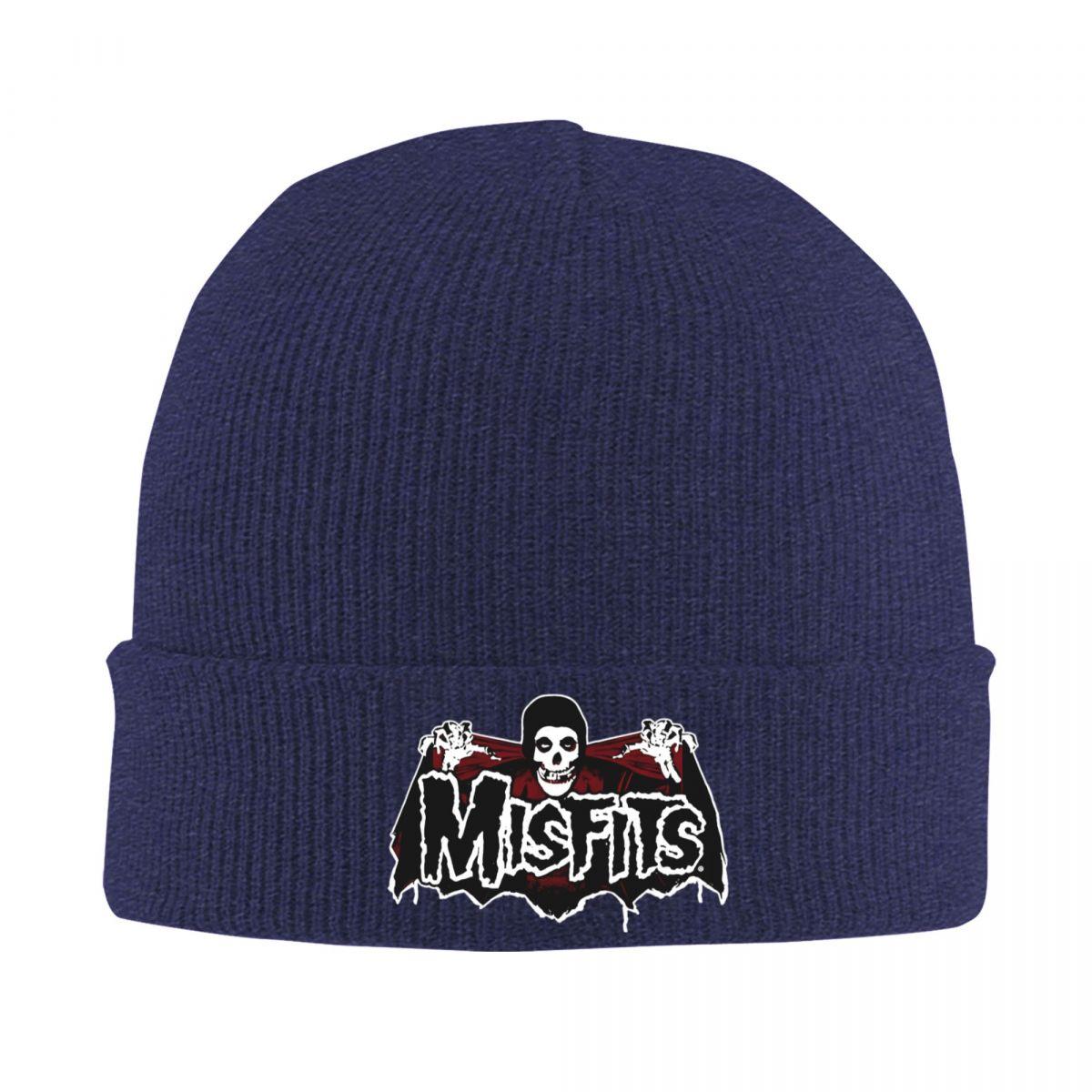 

Misfits Skull Beanie Hats Bat Skull Skullies Beanies Gym Warm Unisex Adult Caps Autumn Custom Hip Hop Bonnet Hats Gift One Size