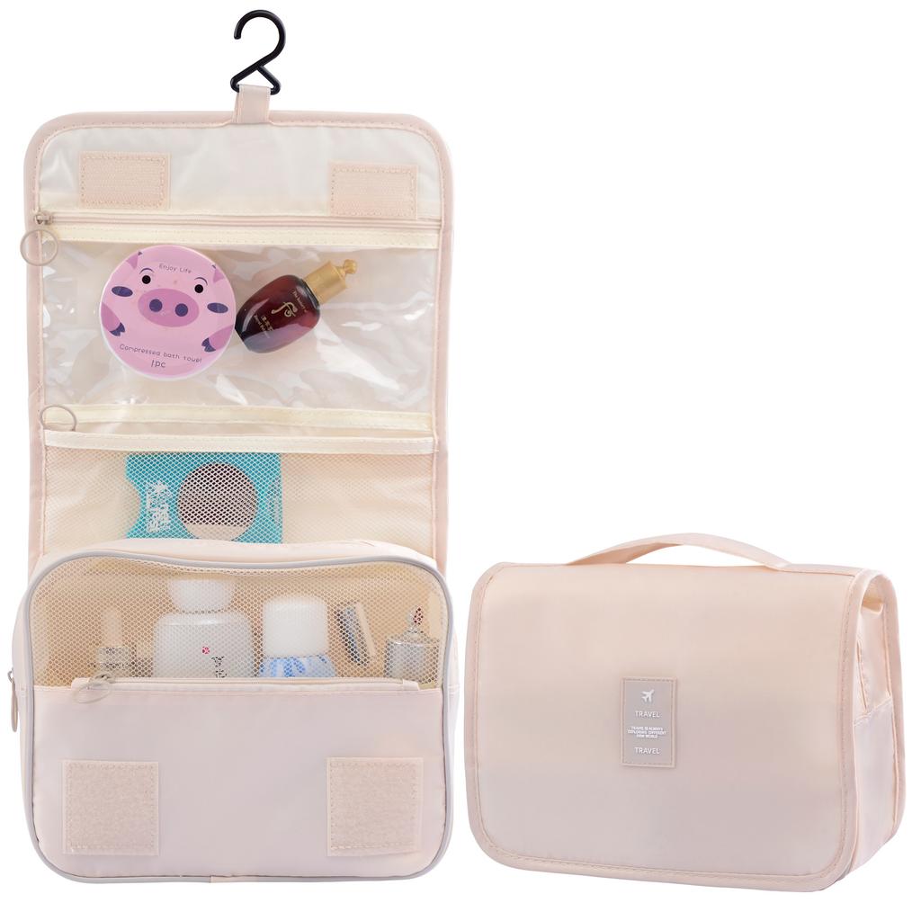 Travel Hanging Hook Wash Bag Large Capacity Foldable Cosmetic Bag Multifunctional Storage Portable Handbag