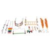 12pcs Chicken Coop Toys Colourful Lyre Swing Suspension Bridge Ladder Fruit Forks Mirror Rattan