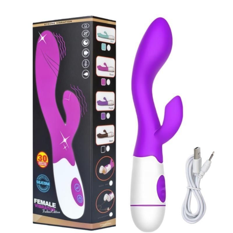 Dual-Action Silicone Vibrator with Variable Frequencies for G-Spot and Massage Stimulation