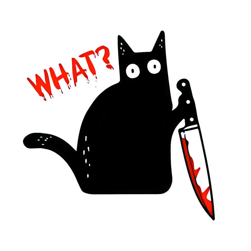 

JT158#13x13 см Забавный кот держит нож - Наклейка с изображением черного кота - Наклейка Графическая - Авто, Стена, Ноутбук, Мобильный, Грузовик Наклейка для окон, Автомобили, 13x13cm