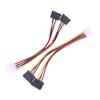 2Pcs Ide Molex 4 Pin To 2 X Sata Power Cable Serial Ata Y Splitter Hard Driver Dual Extension Cord Adapter Connector