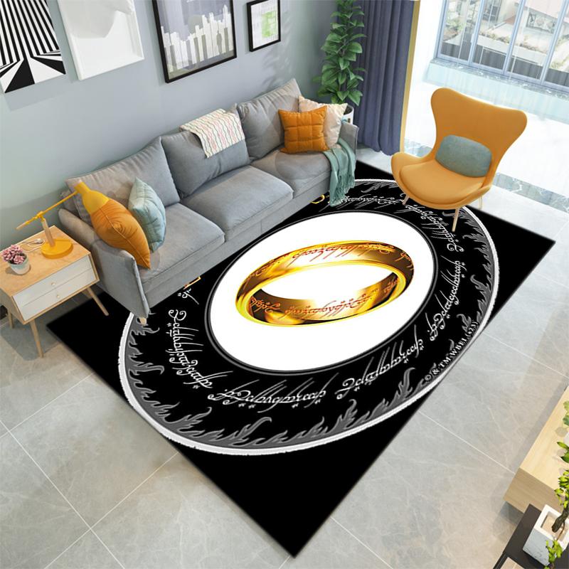 1PC Lord of the Rings Print Rug - home decoration Carpet For Living Room Bedroom Flooring Computer Chair Area Rug