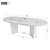 Tavolo da Pranzo Estensibile 140/180 * 90 cm, Adatto per 6-8 Persone, Tavolo da Pranzo con Angoli Arrotondati, Piano Spesso, Stile Semplice, Colore Rovere