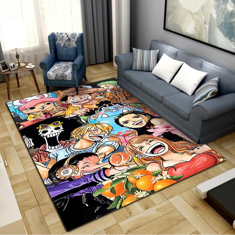Anime Pirate Adventure Carpet Rug for Living Room Bedroom Home Sofa Decoration,Kids play Non-slip Floor Mat