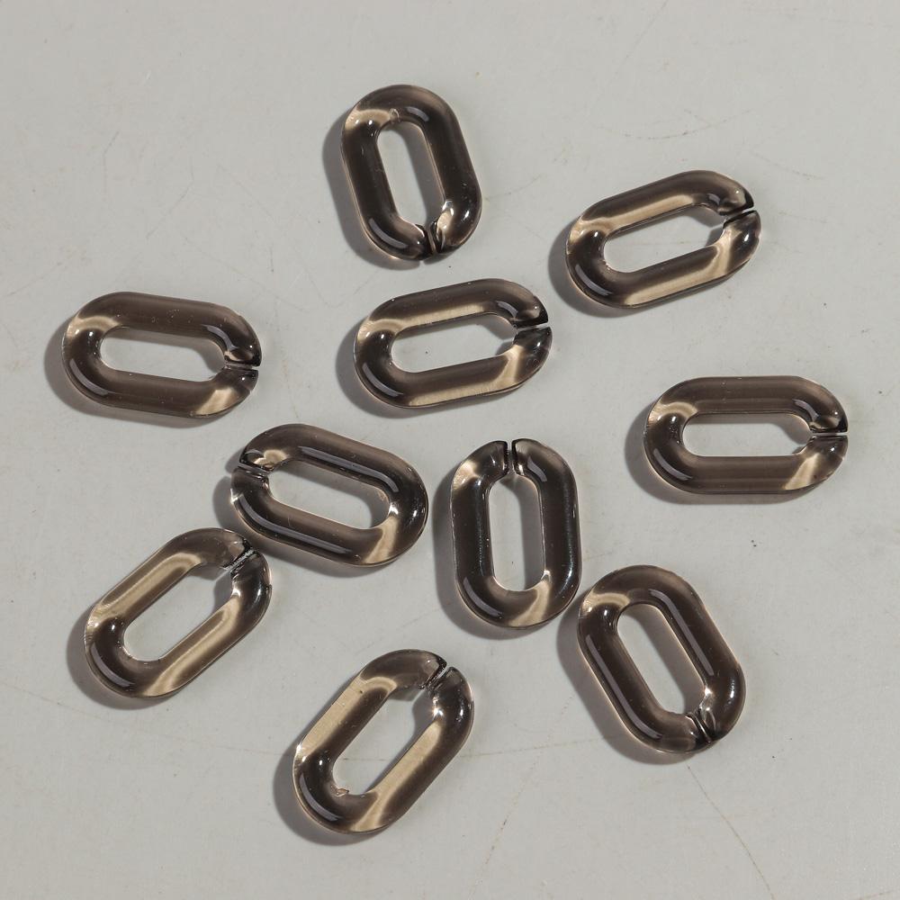 20pcs 20x30mm Clear Colorful Acrylic Oval Link Chain Connector Beads for Jewelry DIY Bracelet Necklace Phone Chain Accessories