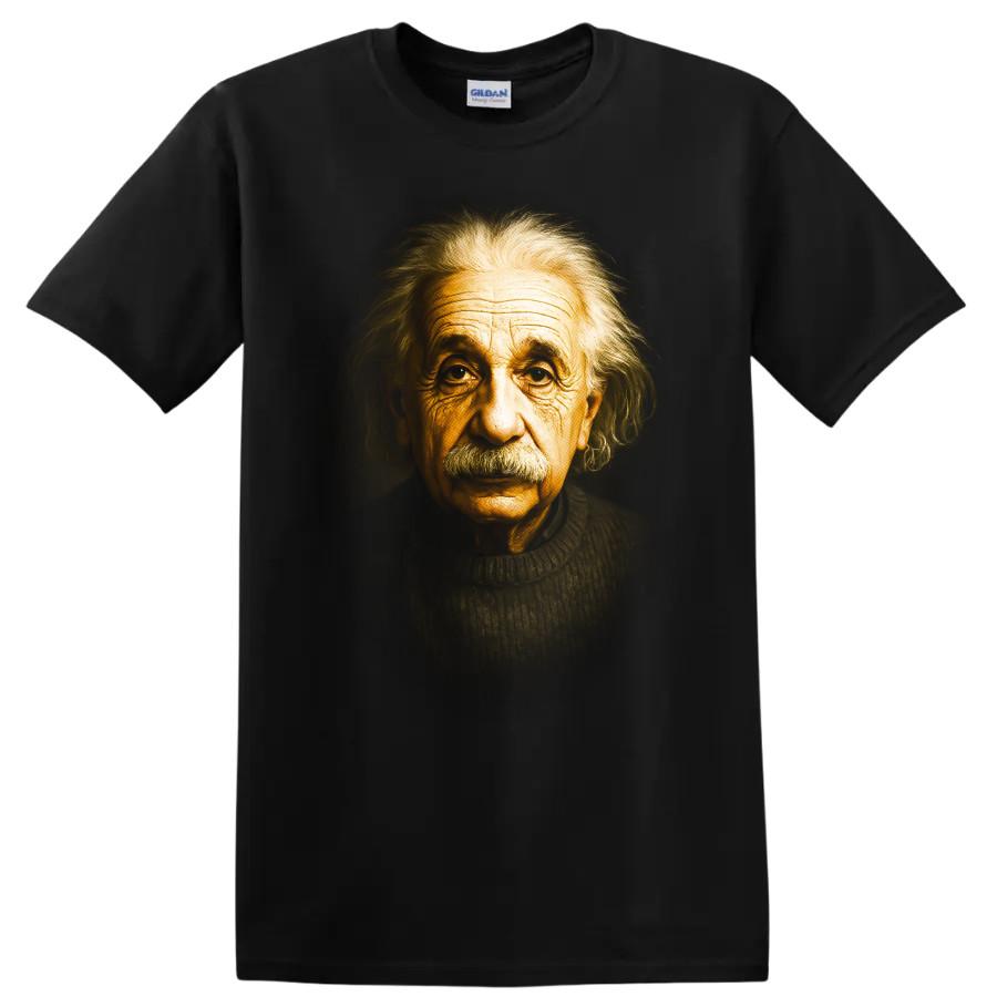 Albert Einstein Portrait T Shirt Vintage Scientific Genius Face Tee