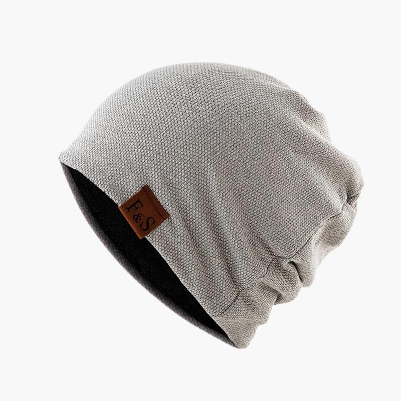 Hat Unisex Alphabet Autumn and Winter Baotou Knitted Hat Thin Comfortable Nightcap Fleece Thermal Overhead
