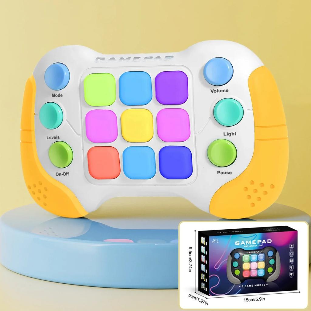 Upgraded Electronic Pop Light Quick Push Game Console Toys for Kids Adult Fidget Anti Stress Relief Toy Interactive Game Machine