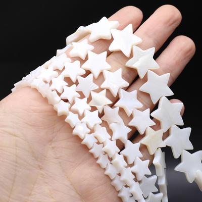 1 Strang, natürliche Süßwasser-Muschel-Pentagramm-Perlen, exquisite einzigartige Perlen, handgefertigte lose Abstandsperlen für die Schmuckherstellung, DIY-Kreativitätszubehör
