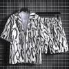 Men's Floral Short-Sleeve Shirt Set - Casual Hawaiian Beachwear for Couples