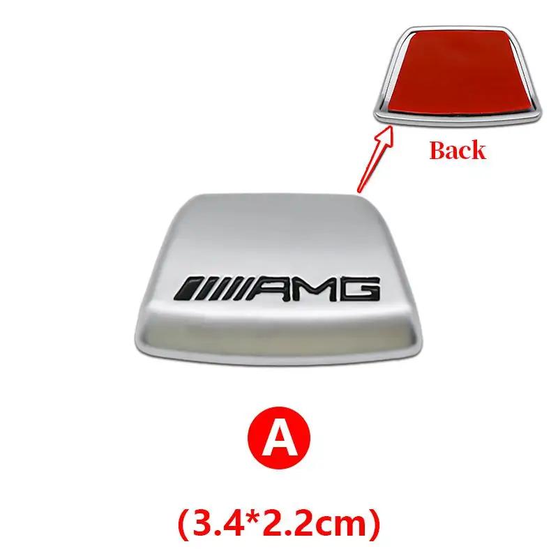 JCG1 3D Car Steering Wheel Emblem Sticker Interior Badge Accessorie For Mercedes Benz AMG W205 W168 W108 AMG W176 W204 W212 GLC