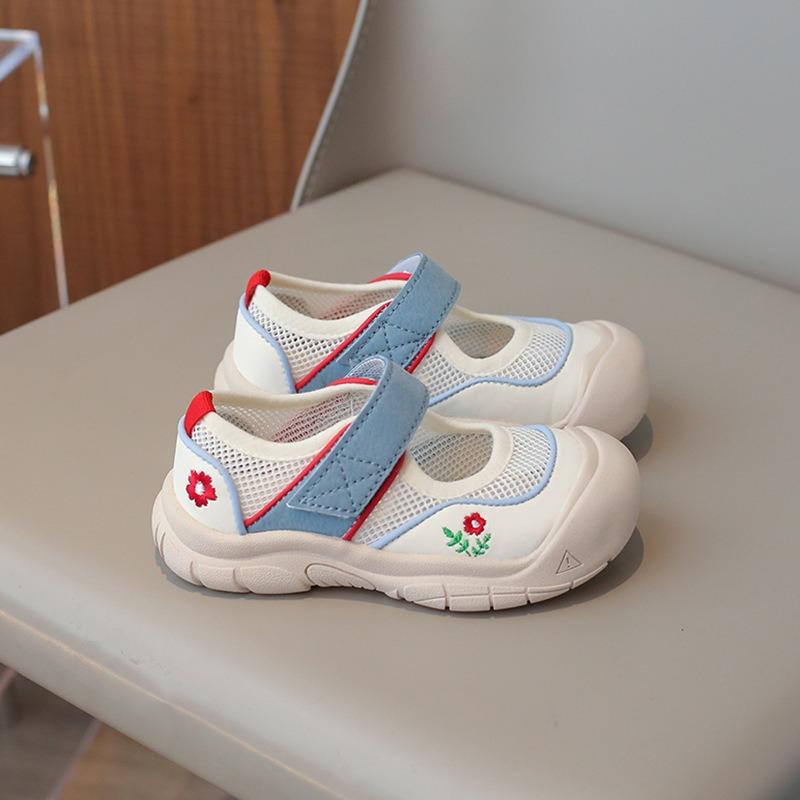 Girls casual shoes spring new children's sports shoes Guochao mesh shoes girls breathable single shoes