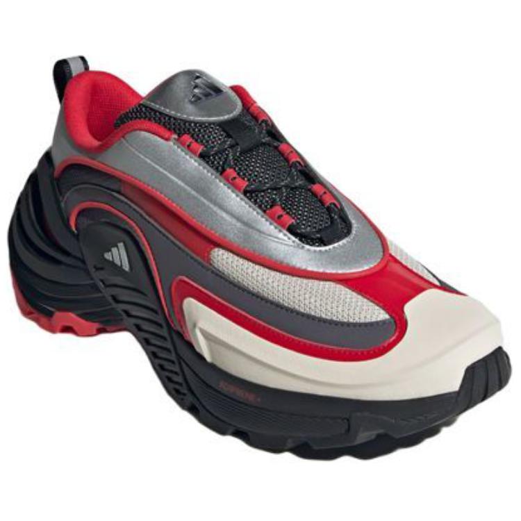 Adidas Wonder Runner Turbo Comfortable Versatile Non-Slip Wear-Resistant Low-Top Running Shoes Unisex Running Shoes Silver Gray Red JS3747