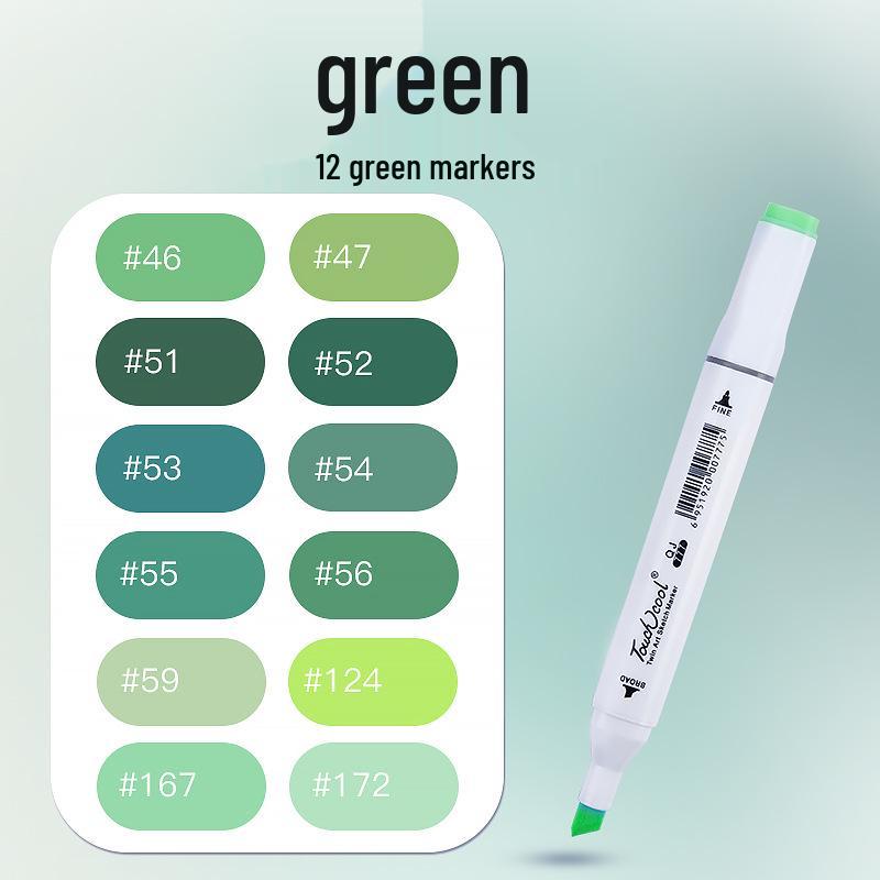 Touch Anime Skin Tone Oily Marker Pen, No. 0 Black Cool Gray, Individual Purchase, Perfect for Student Touch-Ups