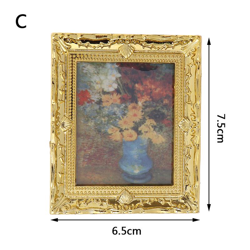 1:12 Dollhouse Miniature Oil Painting Decoration Dollhouse Accessories Painting