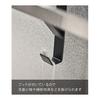 Yamazaki Jitsugyo Bathroom Door Towel Rack Bath Towel Hanger Black Approx. W57.5 X D22.3 X H17cm Tower Tower Bath Towel Bar Easy Installation Pajama