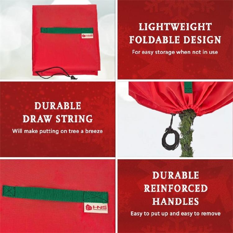 Easy-to-Use Vertical Christmas Tree Storage Bag, Waterproof Cover with Reinforced Handles for 36x25 Inch Decorations