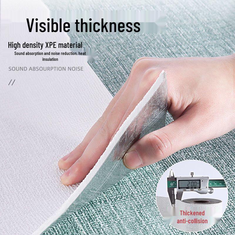 3D Linen Self-Adhesive Wallpaper: Waterproof, Moisture-Proof, Anti-Mold Wall Stickers for Bedroom Renovation