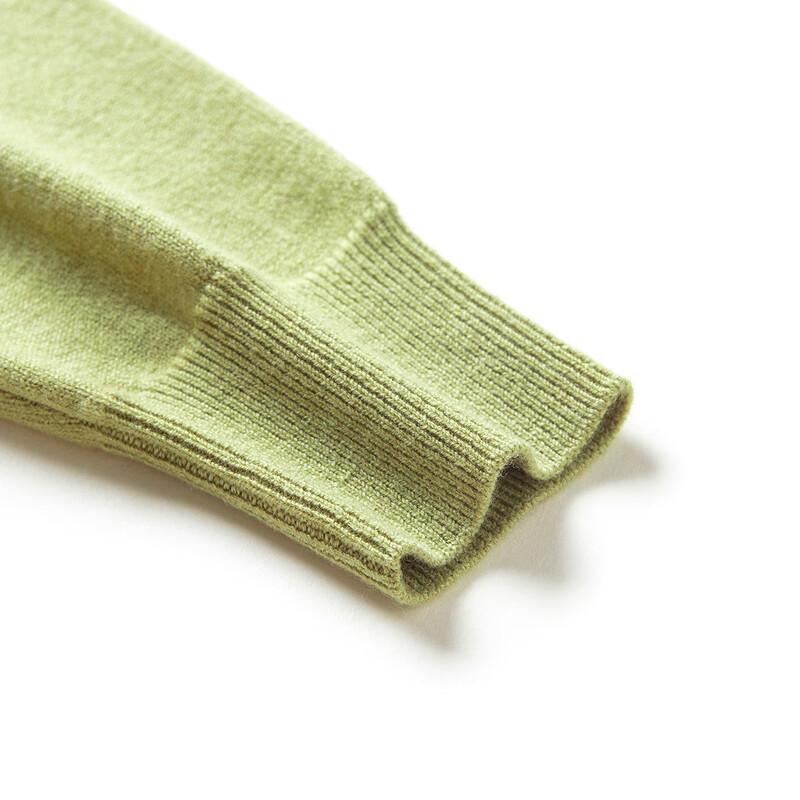 TUHUANG Damen Pullover aus reiner Wolle mit Stickerei und halbem Rollkragen