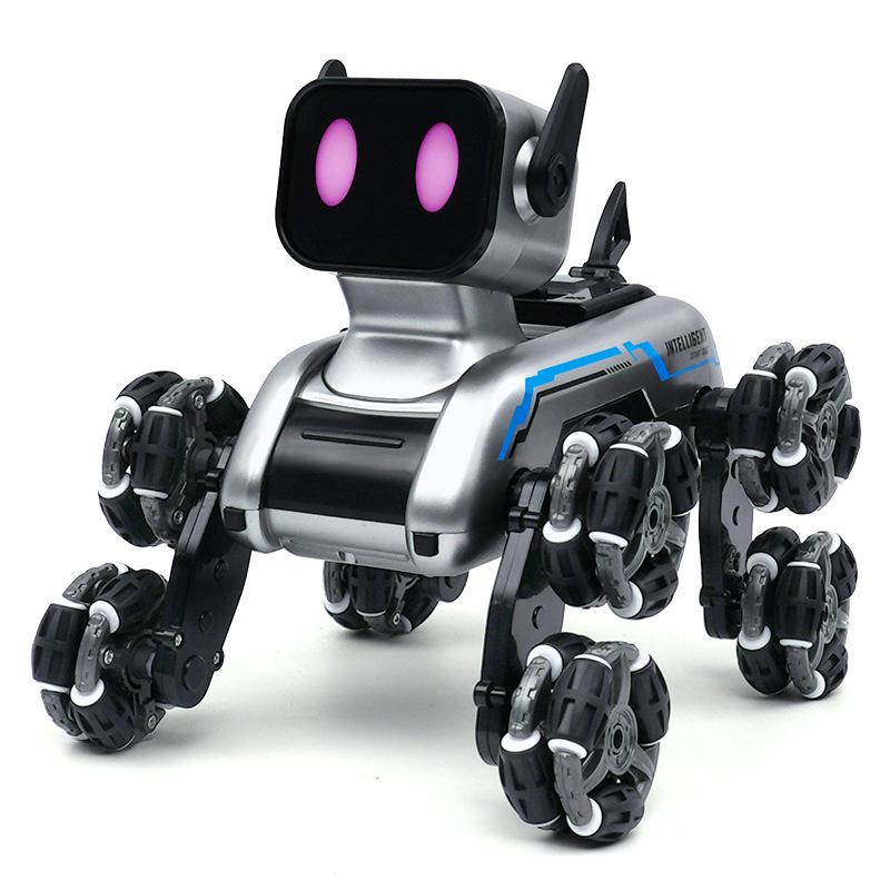 Remote Control Transforming Stunt Car & Mechanical Dog Toy with Gesture Sensing and Electric Drift for Kids