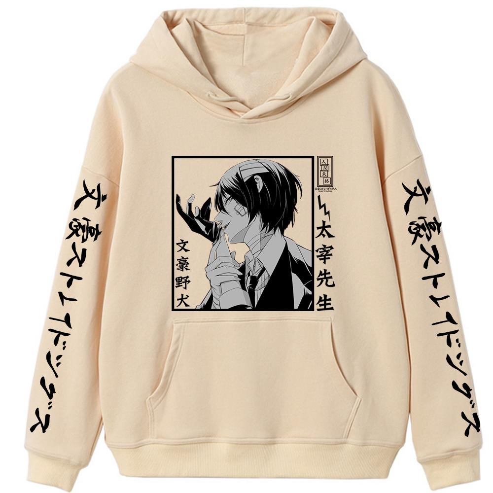 Japan Anime Bungo Stray Dogs Dazai Osamu Hoodies Men Women Harajuku Unisex Pullover Clothes Boy Girl Women's Spring Sweatshirt