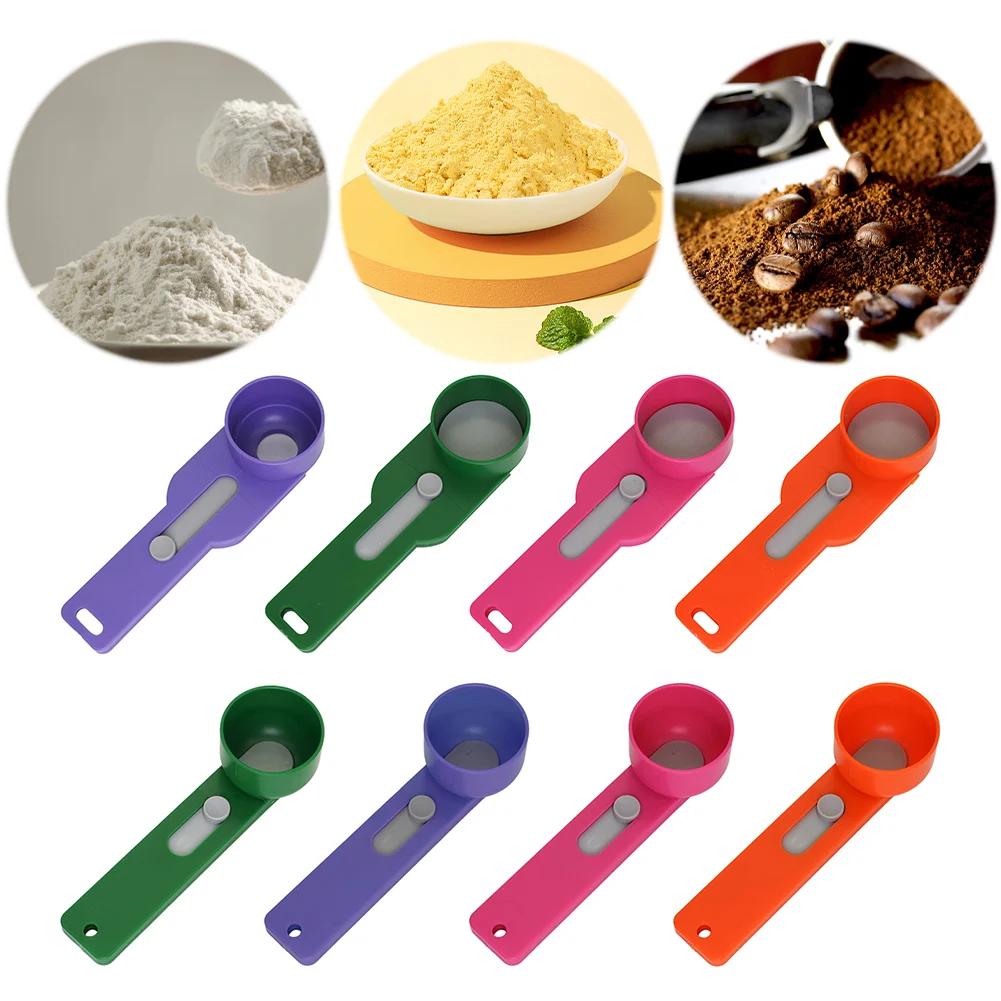 Slideable Measuring Funnel Multi-Purpose Creative Measuring Funneler Mess-Free Sliding Spoon for Cooking Baking Drinks Spoon