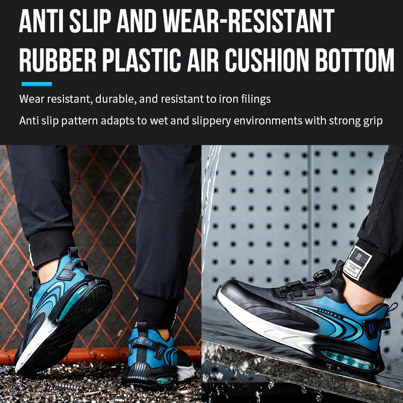 Drehbare Schnalle, leichte und atmungsaktive Arbeitsschuhe, Schutzschuhe, Arbeitssicherheit, durchtrittsichere Schuhe mit Stahlkappe