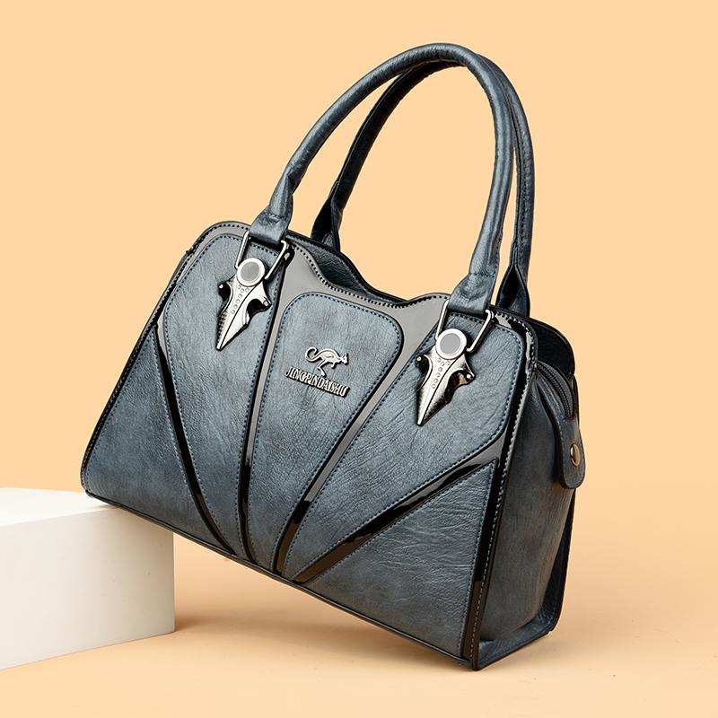 Vattentät mamma-väska med stor kapacitet Vintage damhandväska axelväska