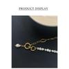 Korean Fashion Round Splicing Freshwater Pearl Clavicle Necklace For Women