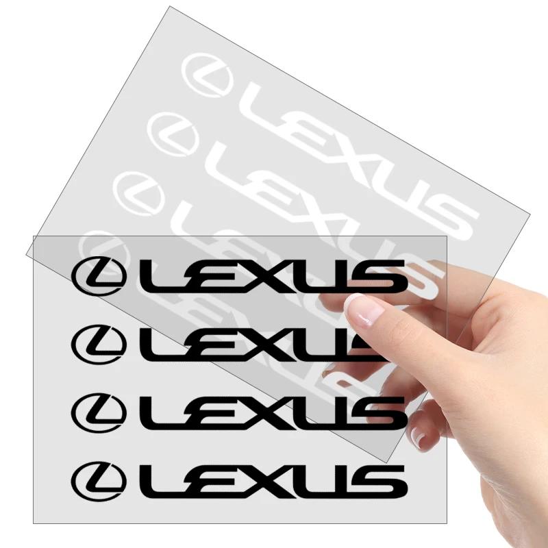 4Pcs Car Door Handle 3D Stickers Tire Rear View Mirror Decals Styling For Lexus CT ES LS GS IS HS LF-30 NX RX UX GX LX LM LC RC RCF SC LFA LF-C2 LF-FC