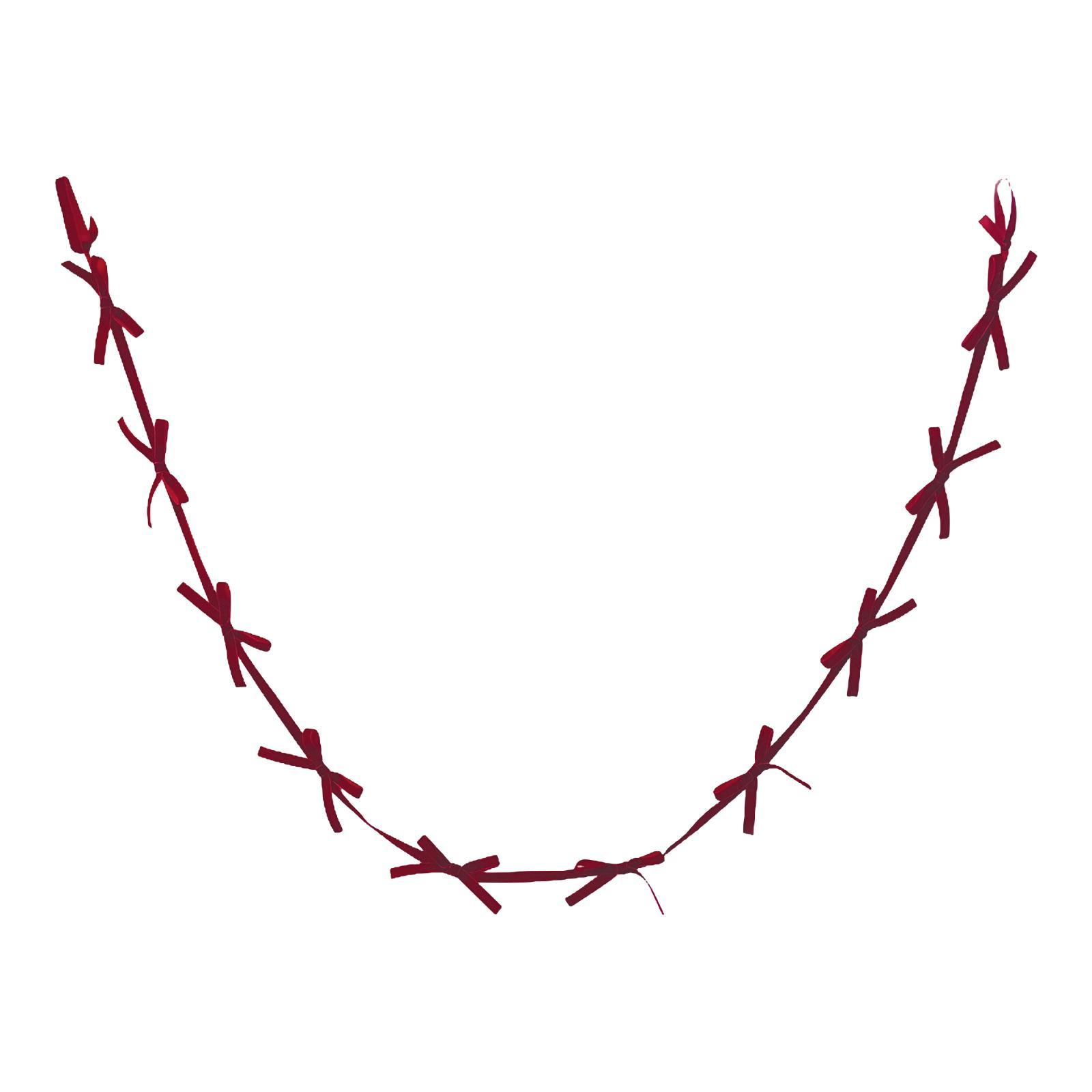 

Christmas Bow Banner Decoration Bunting Garland Prop Fireplace 78.74inch for New Year Holiday Wall Indoor Outdoor Festival