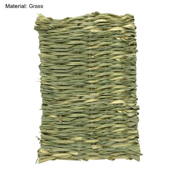 Yousheng Rabbit Mat Square Shape Breathable Grass Woven Small Animal Sleeping Pad Pet Supplies
