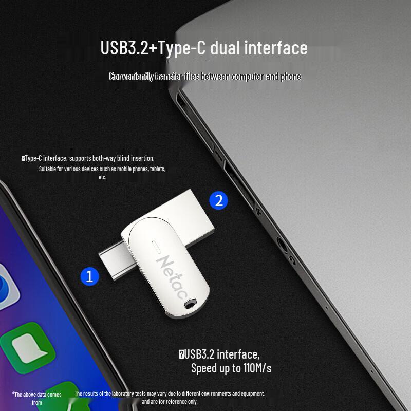 Netac U785C Mini Metal Dual-Interface USB Flash Drive