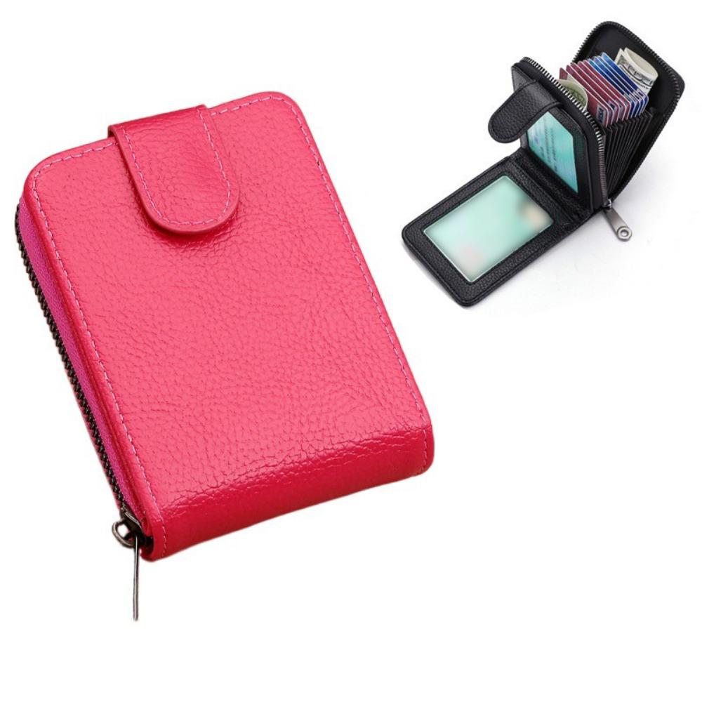 with Buckle Men's Zipper Wallet 11/16 Slots Portable Coin Purse PU Leather Card Holder  Female