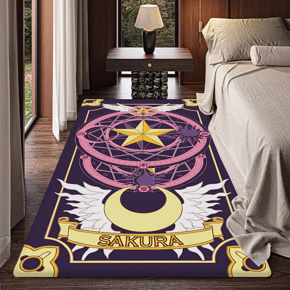 C-Cardcaptor Sakura Floor Mat INS Style Soft Bedroom Floor House Laundry Room Mat Anti-skid Household Carpets