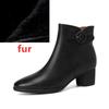 Fashion AIYUQI Women's Ankle Boots 2025 New Fashiona High-heel Women Short Boots Large Size Round-Toed Female Dress Boots
