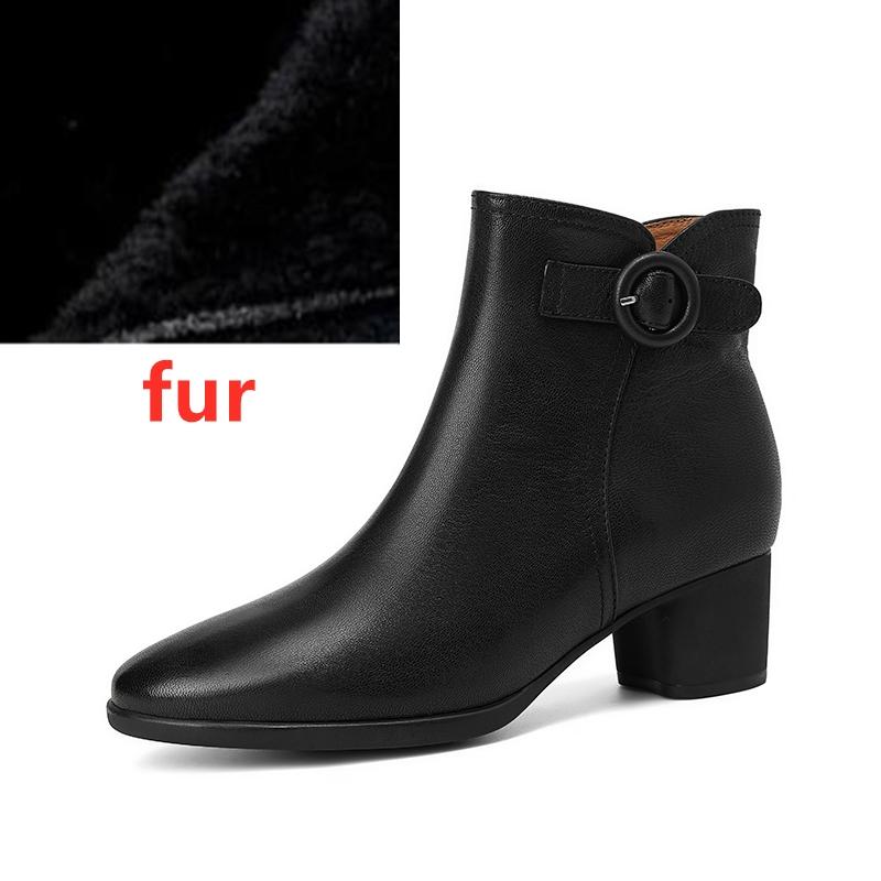 Fashion AIYUQI Women's Ankle Boots 2025 New Fashiona High-heel Women Short Boots Large Size Round-Toed Female Dress Boots