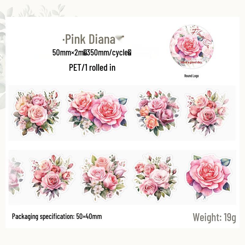 Incontra il Mare di Fiori: Bellissimo nastro washi PET fustellato per diari fai da te e collage