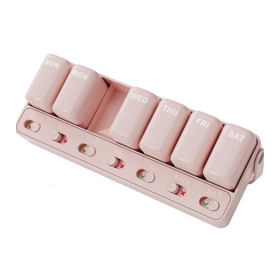 Weekly Pill Organizer Medicine Storage Box Moisture-Proof Design Compact Portable Pill Tablet Storage Case Protector