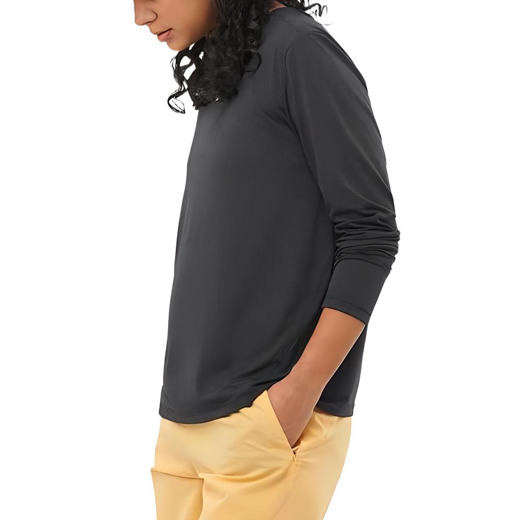 SALOMON Breathable Lightweight Quick-Dry Sports Long Sleeve T-Shirt Women Tops Deep-Black C24261