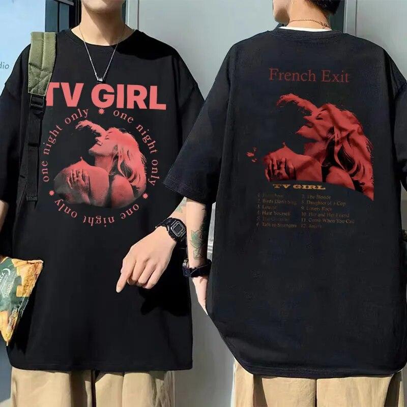 【EXPIRED GIRL】25ss LOVERS T SHIRT Cheap Tv Girl Lovers Rock Song Graphic T Shirt French Exit
