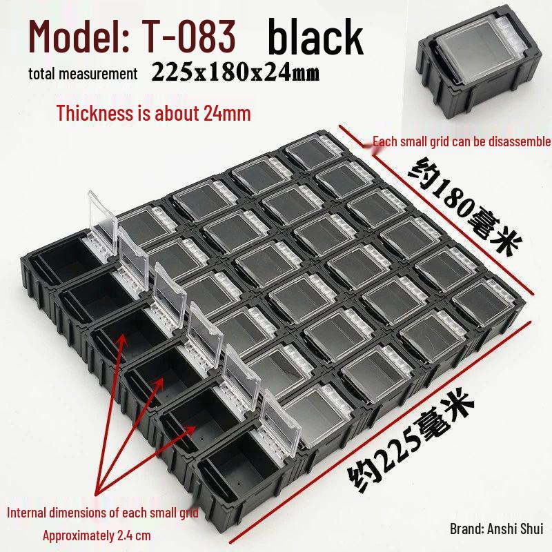 SMT Patch Electronic Organizer: Resistor & Capacitor Grid Plastic Box