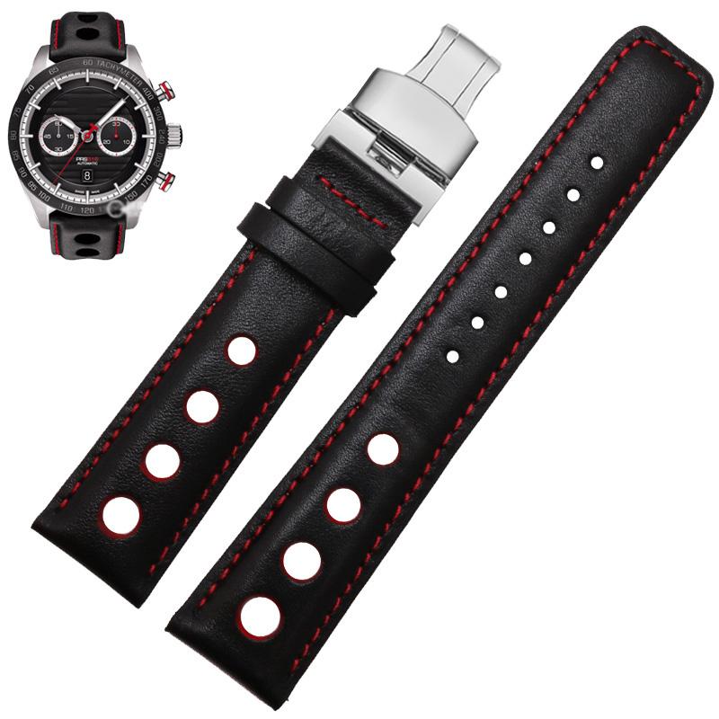 Echtes Lederarmband für Tissot Sports Racing Serie PRS516 T91 1853 Oberleder Rindsleder Uhrenarmband 20mm für chopin watchband